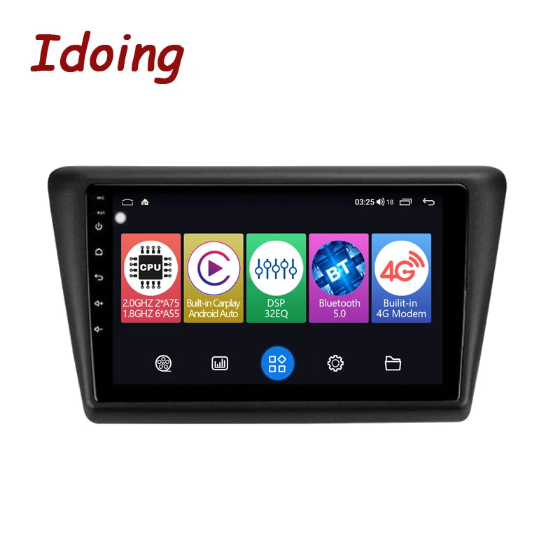 Idoing 9inch Android 12 Radio Head Unit For Skoda Rapid Fabia 2013-2020