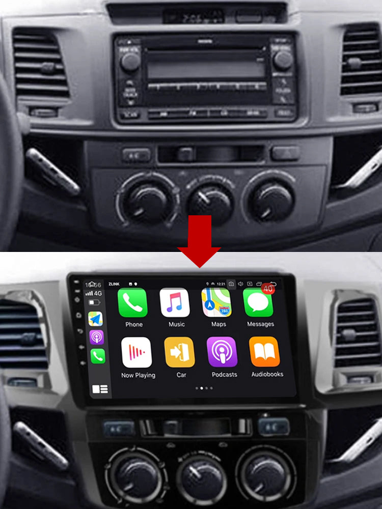 Idoing 9inch Android 12 Radio Head Unit For Toyota Hilux Tuner Vigo 2007-2015