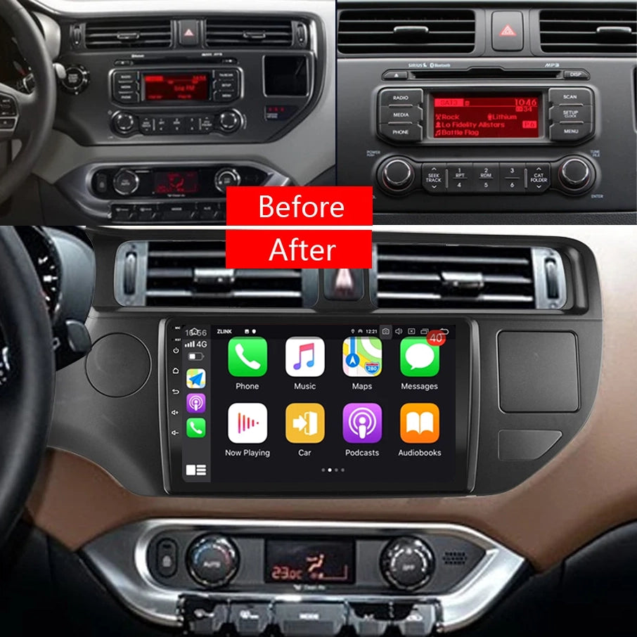 Idoing 9 Zoll Android 12 Radio-Headunit für Kia Kew Atsbek RIO K3 2011-2014