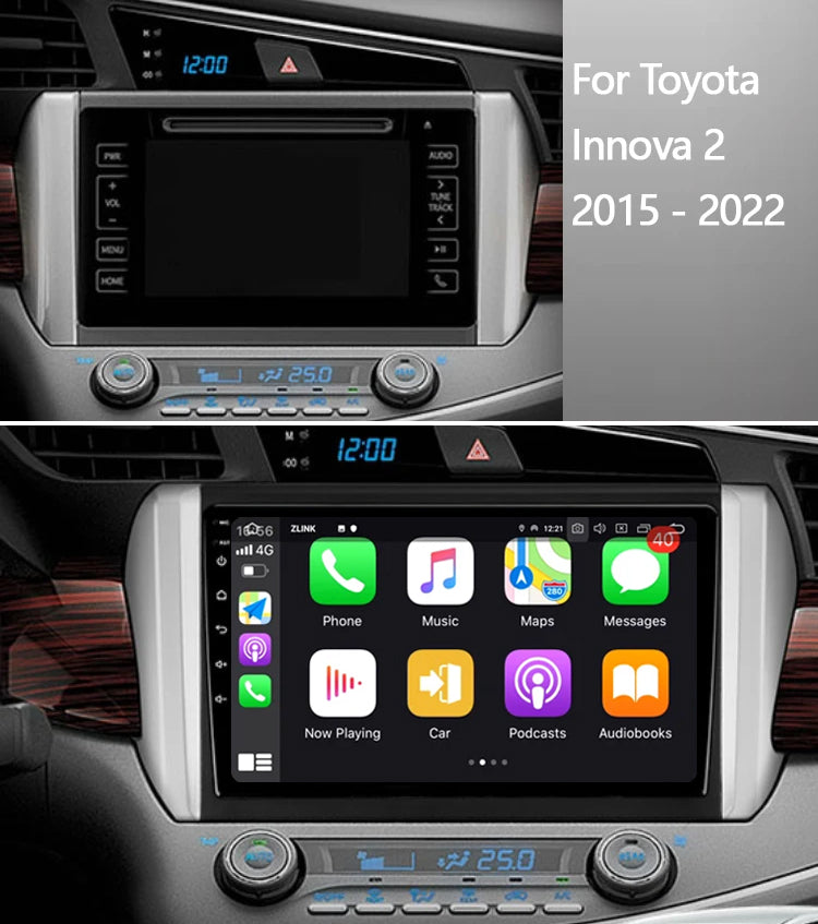 Idoing 9inch Android 12 Radio Head Unit For Toyota Innova 2 2015-2022