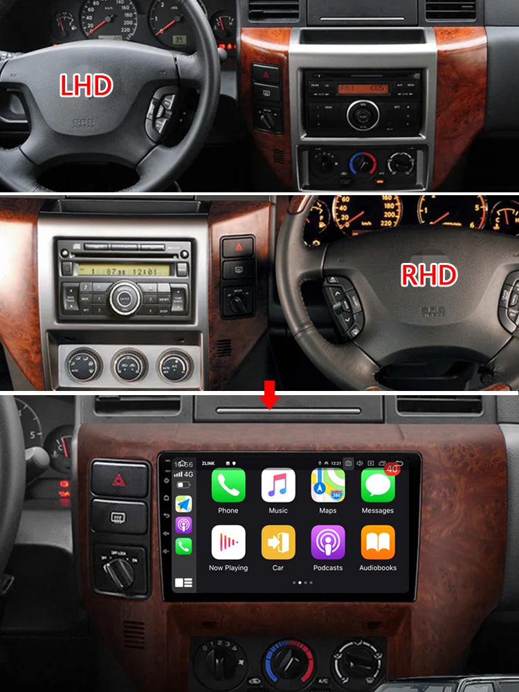 Idoing 9inch Android 12 Radio Head Unit For Nissan Patrol V 5 Y61 LHD RHD 2004-2021