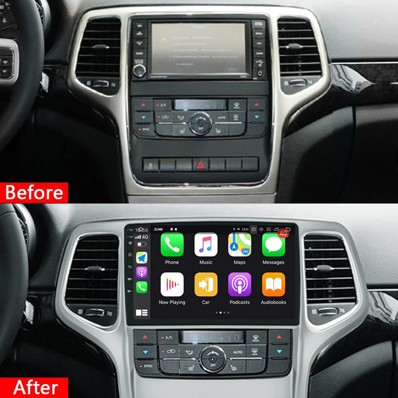 Idoing 9inch Android 12 Radio Head Unit For Jeep Grand Cherokee WK2 2008-2013
