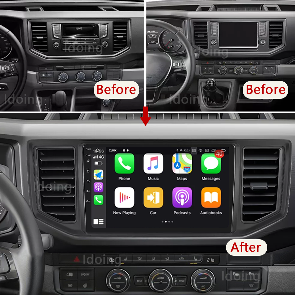 Idoing 10.2inch Android 12 Radio Head Unit For Volkswagen Atlas Cross Crafter Man Tge 2017-2020
