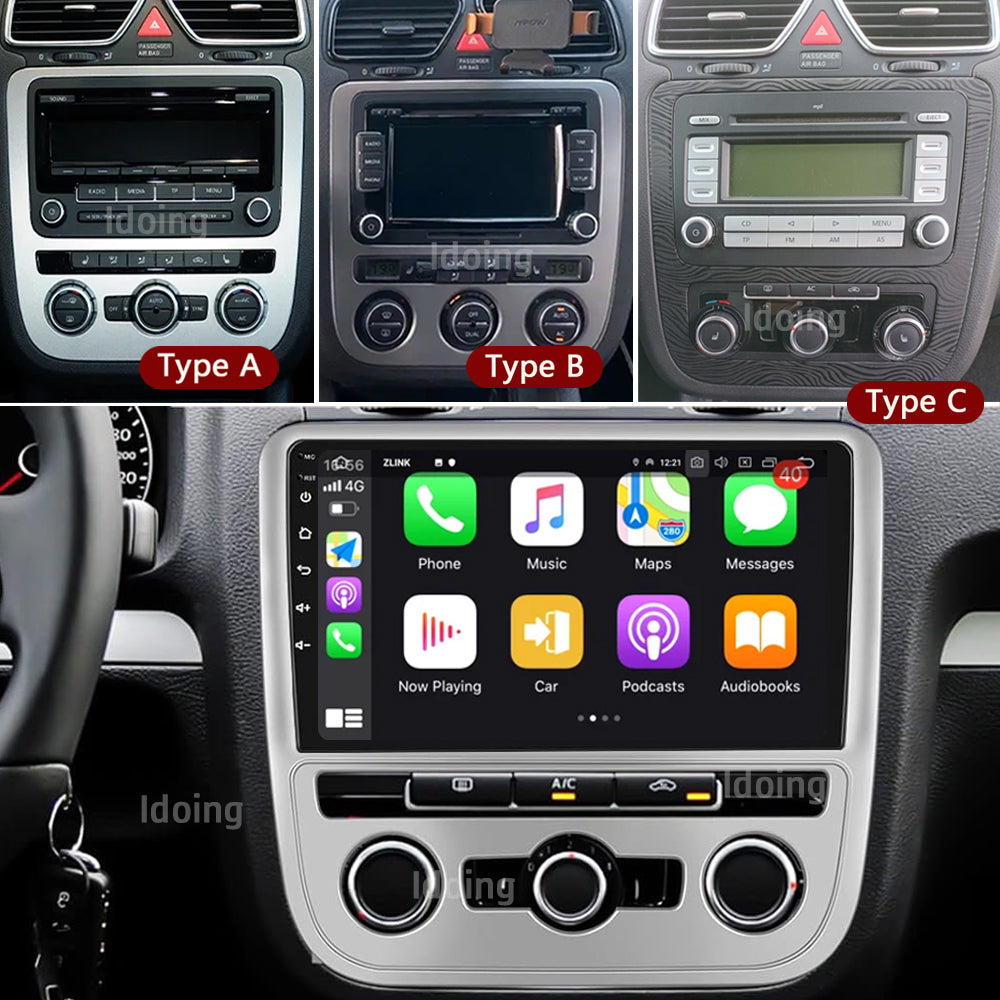 Idoing 9inch Android 12 Radio Head Unit For Volkswagen Scirocco Eos 2007-2014