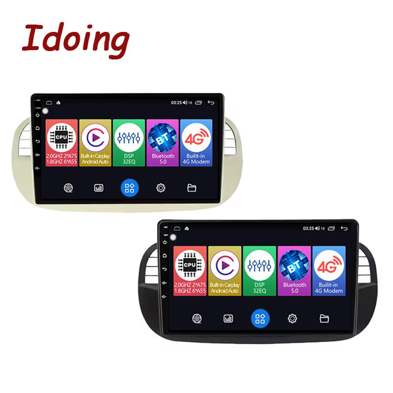 Idoing 9inch Android 12 Radio Head Unit For Fiat 500 2007-2015