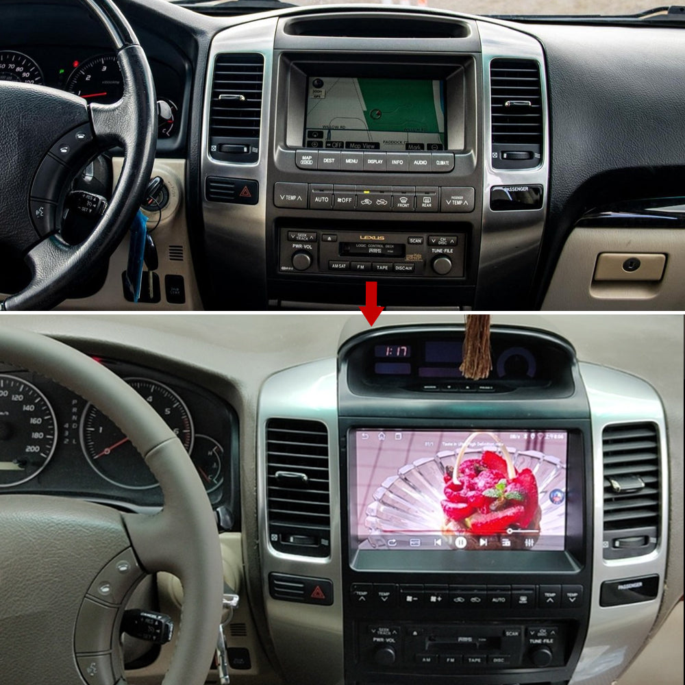 Idoing 9inch Android 12 Radio Head Unit For Toyota Land Cruiser Prado 120 For Lexus GX470 GX 470 J120 2002-2009