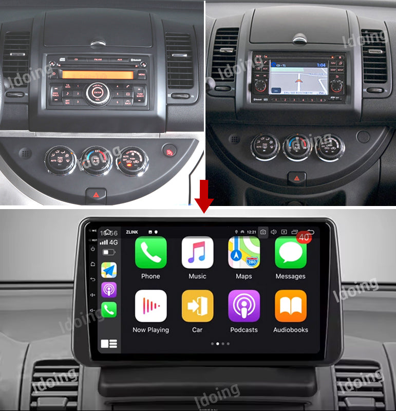 Idoing 9inch Android 12 Radio Head Unit For Nissan Note E11 2005-2015