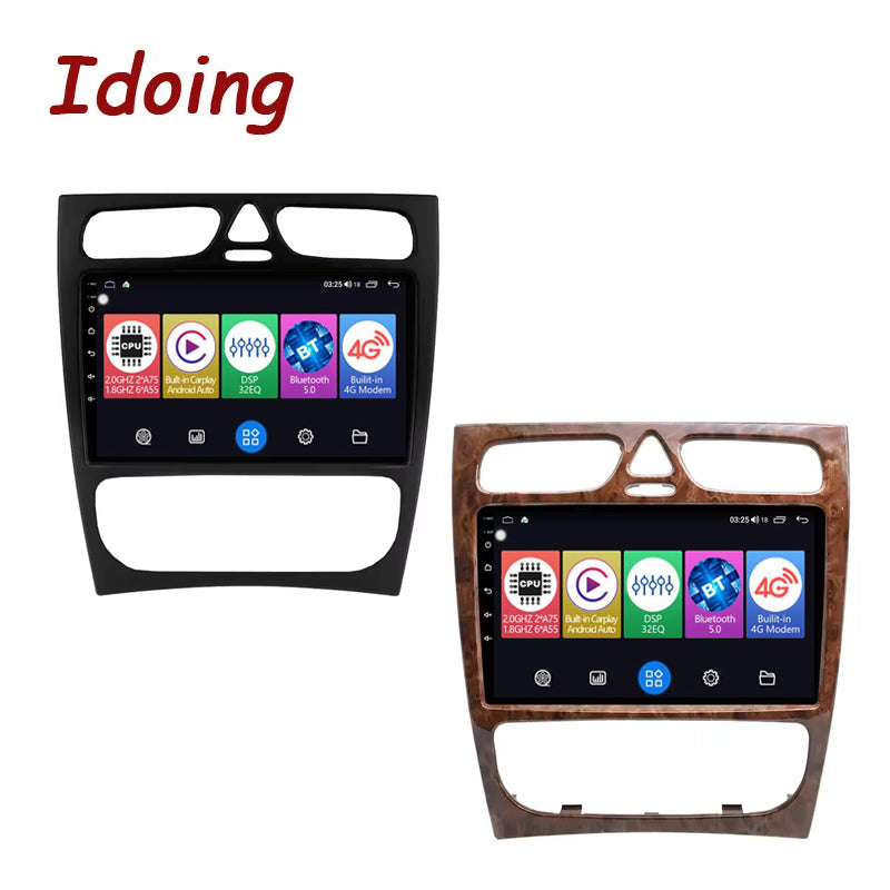 Idoing 9inch Android 12 Radio Head Unit For Mercedes Benz C-Class W203 S203 CL203 2000-2005 C-Class C180 C63 AMG G-Class G500 2002-2006