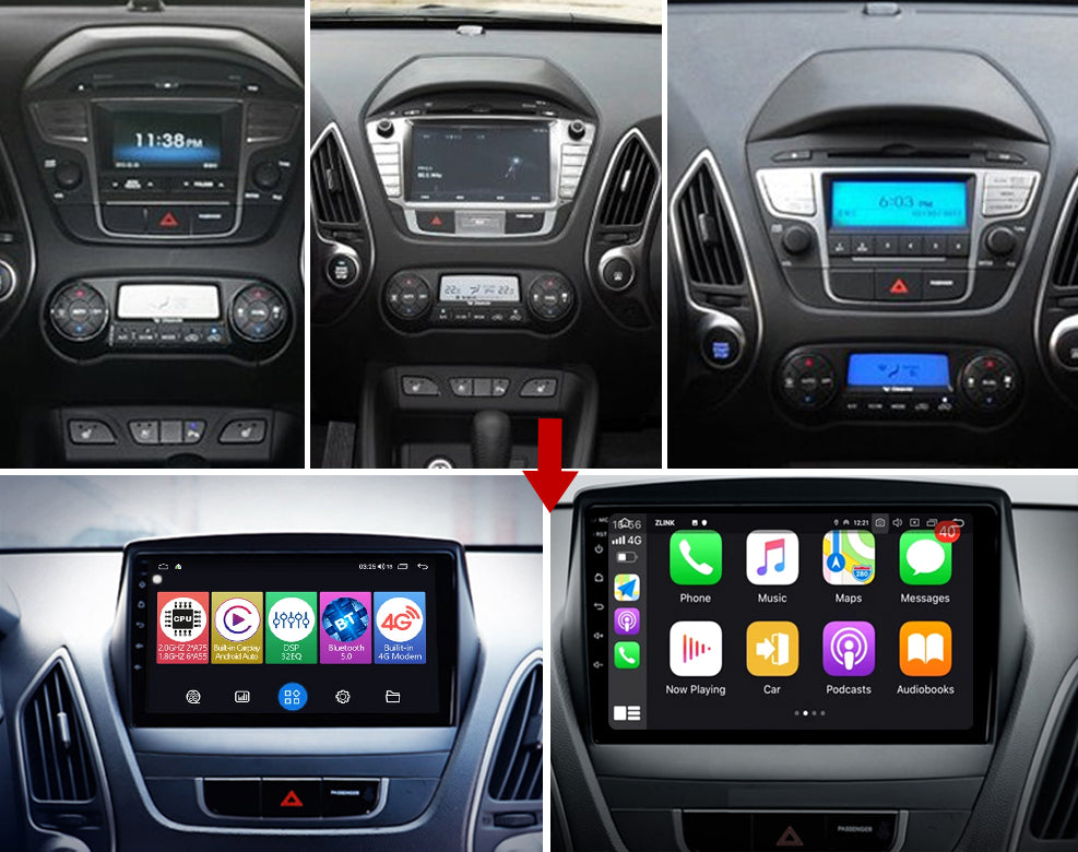 Idoing 9inch Android 12 Radio Head Unit For Hyundai Tucson IX35 2009-2015