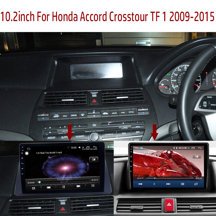 Idoing 10.2inch Android 12 Radio Head Unit For Honda Accord Crosstour TF 1 2009-2015