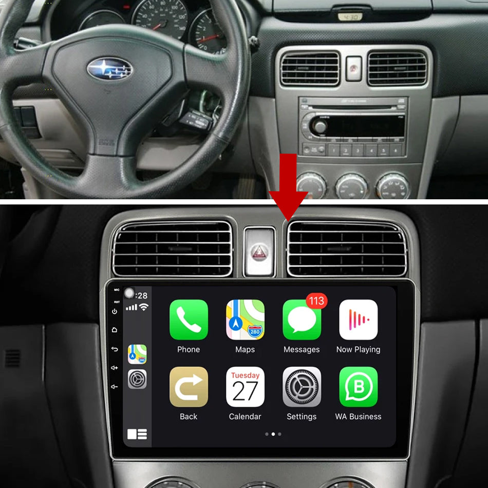 Idoing 9inch Android 12 Radio Head Unit For Subaru Forester WRX 2004-2008