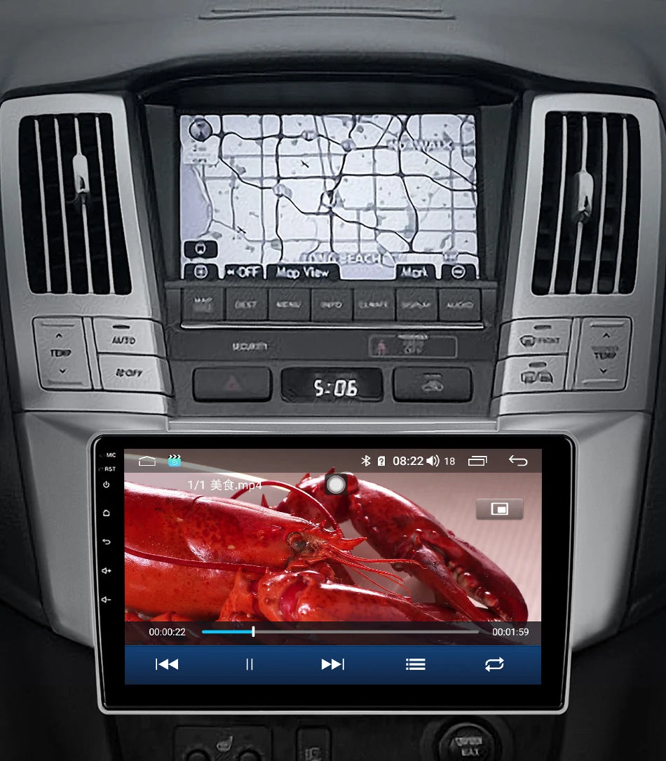 Idoing 9inch Android 12 Radio Head Unit For Lexus RX300 RX330 RX400H Toyota harrier 2003-2009