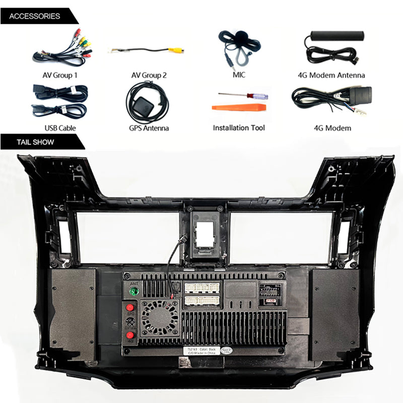 Idoing 10.3inch Android 12 Radio Head Unit For Toyota 4Runner 4 Runner 2010-2019