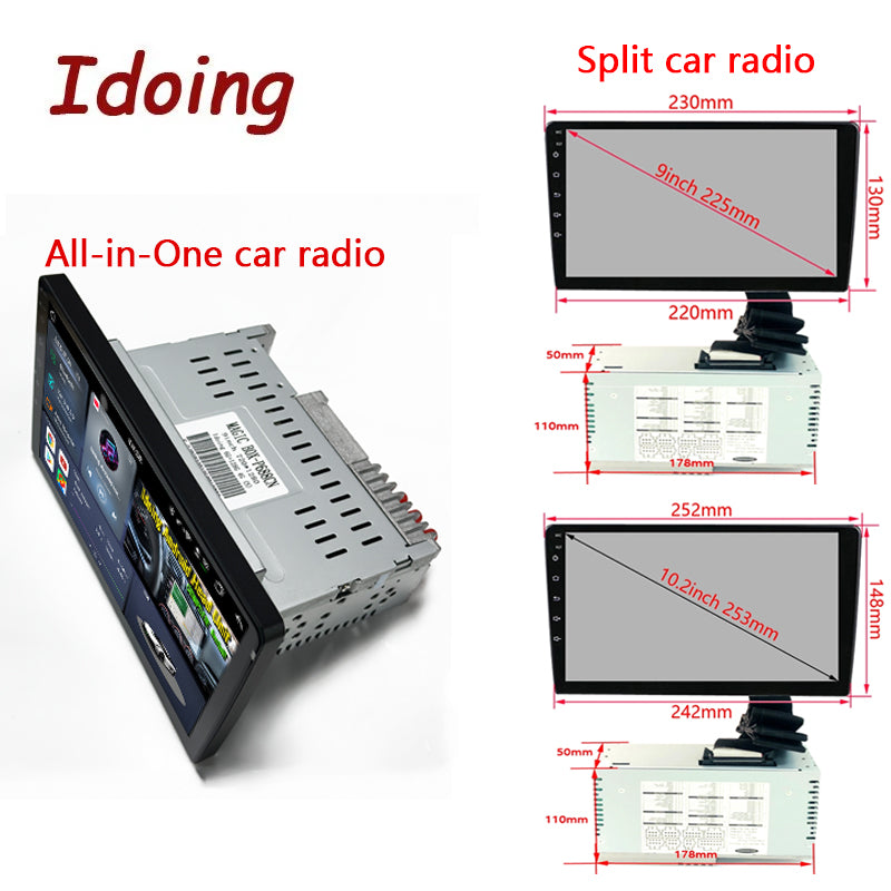 Idoing 10.2inch Android 13 Radio Head Unit Universal For Toyota Honda VW Hyundai Kia LADA FIAT Jeep
