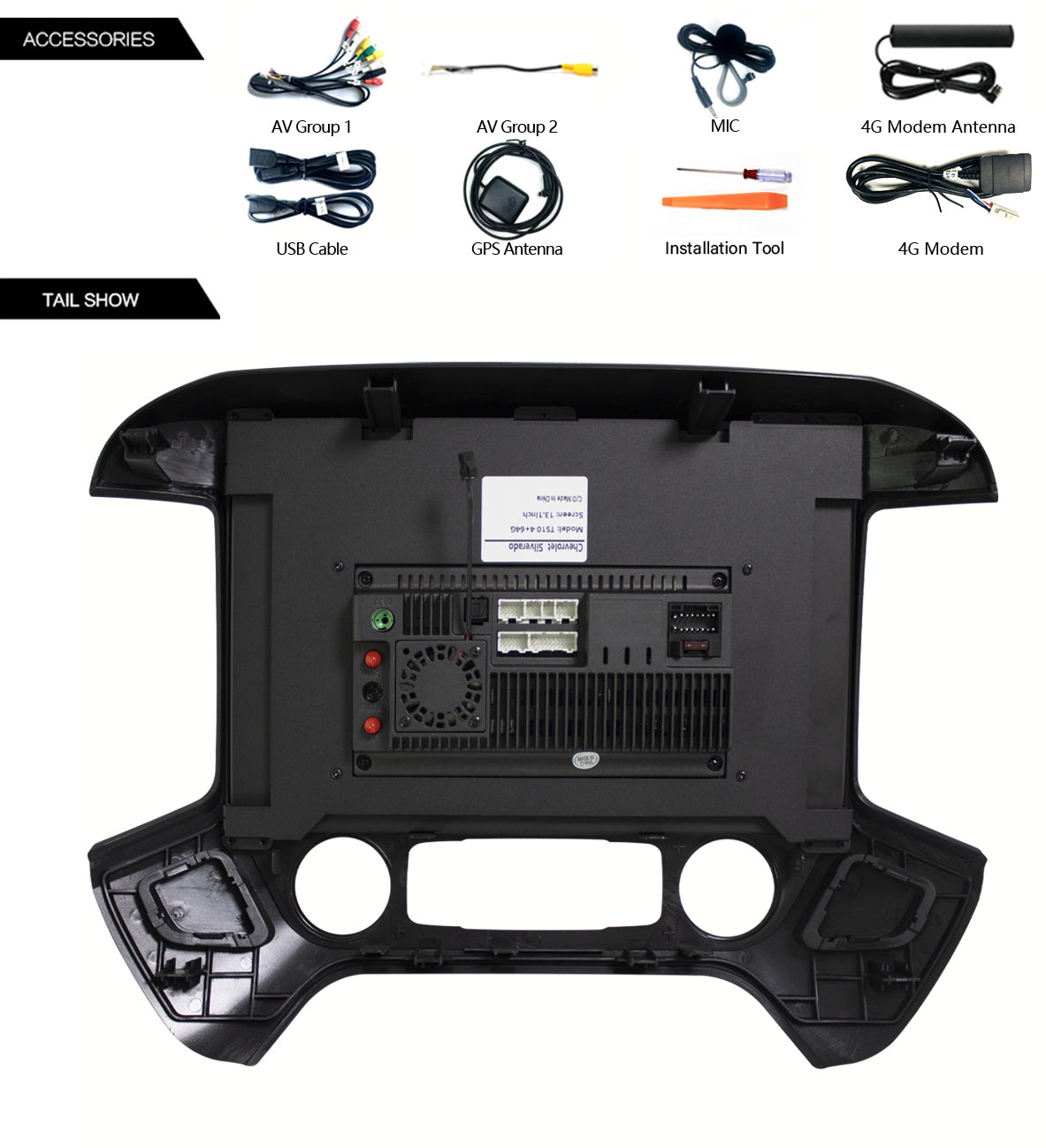Idoing 13.1inch Android Radio Head Unit For Chery Chevrolet Silverado GMC Sierra 2014-2018