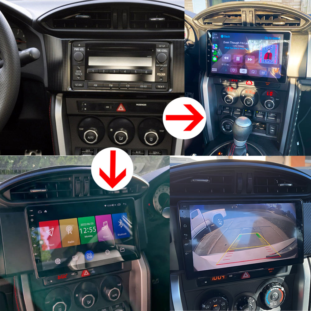 Idoing 9inch Android Radio Dash Kit Trim Frame For Subaru BRZ/Scion FRS/Toyota-GT86