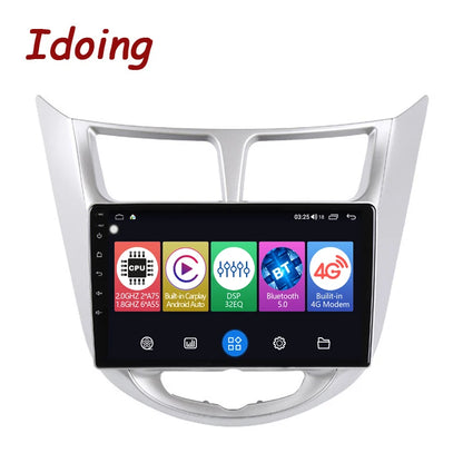 Idoing 9inch Android 12 Radio Head Unit For Solaris 1 2 Hyundai-Accent Verna 2010-2016