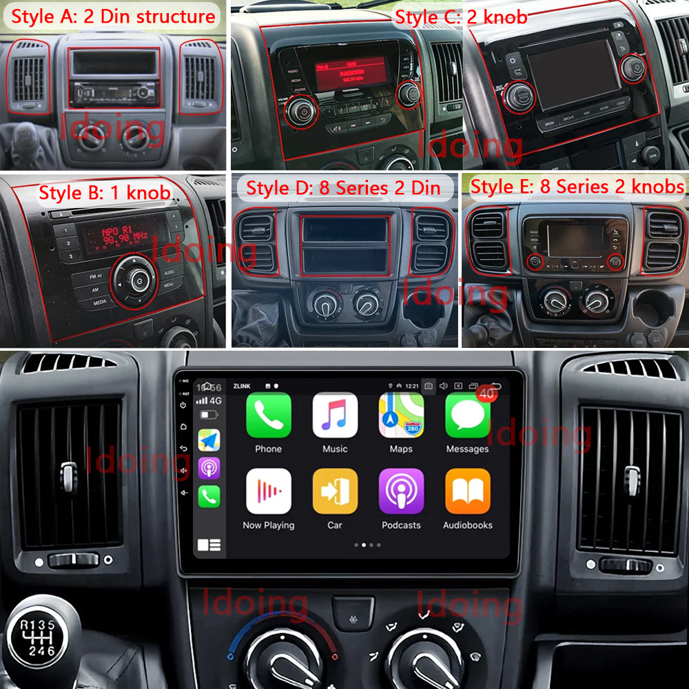 Idoing 9inch Android 12 Radio Head Unit For Fiat Ducato Peugeot Boxer Citroen Jumper 2 2005-2022