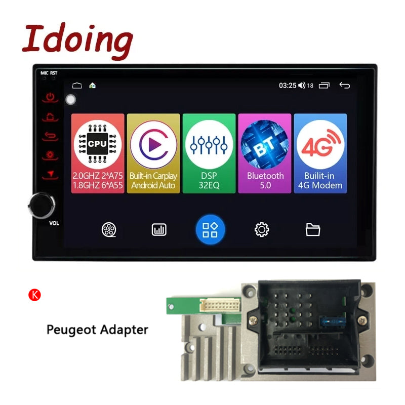 Idoing 7inch Android Radio Head Unit 2 Din 4GB+64GB For Nissan Almera Qashqai Juke Toyota Volkswagen Mazda Kia VW Peugeot LADA