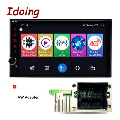 Idoing 7inch Android Radio Head Unit 2 Din 4GB+64GB For Nissan Almera Qashqai Juke Toyota Volkswagen Mazda Kia VW Peugeot LADA