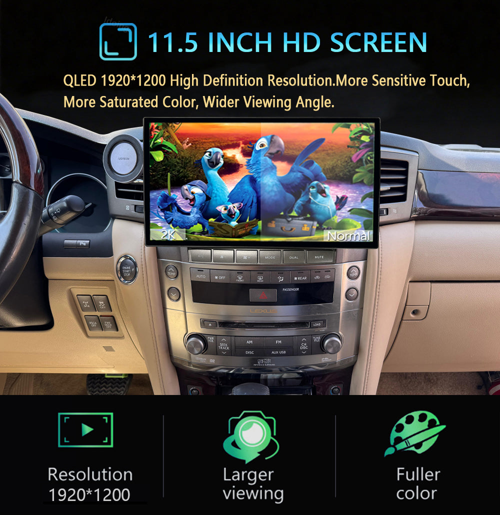 Idoing 13.3inch Android 13 Radio Head Unit For Lexus LX570 2007-2015