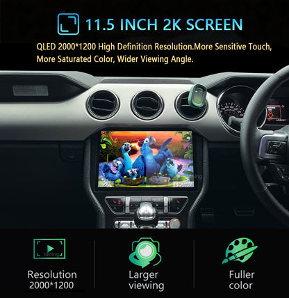 Idoing 11.5 inch Android 13 Radio Head Unit 6GB+128GB For Ford Mustang 2015-2021
