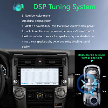 Idoing 10.3inch Android 13 Radio Head Unit Qualcomm Chip 8GB+128GB For Toyota 4Runner 2010-2021