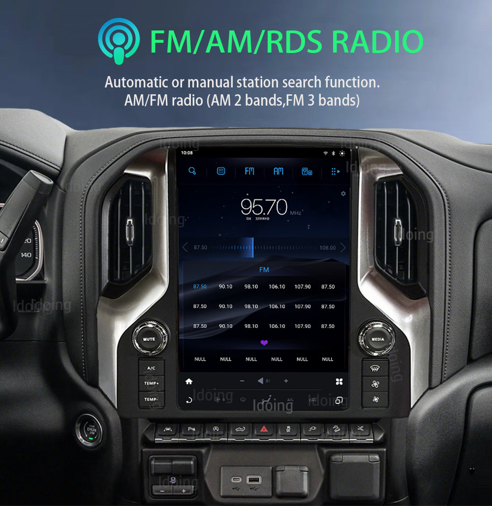 Idoing 12.95inch Android Radio Head Unit For Chery Chevrolet Silverado GMC Sierra 2019-2023