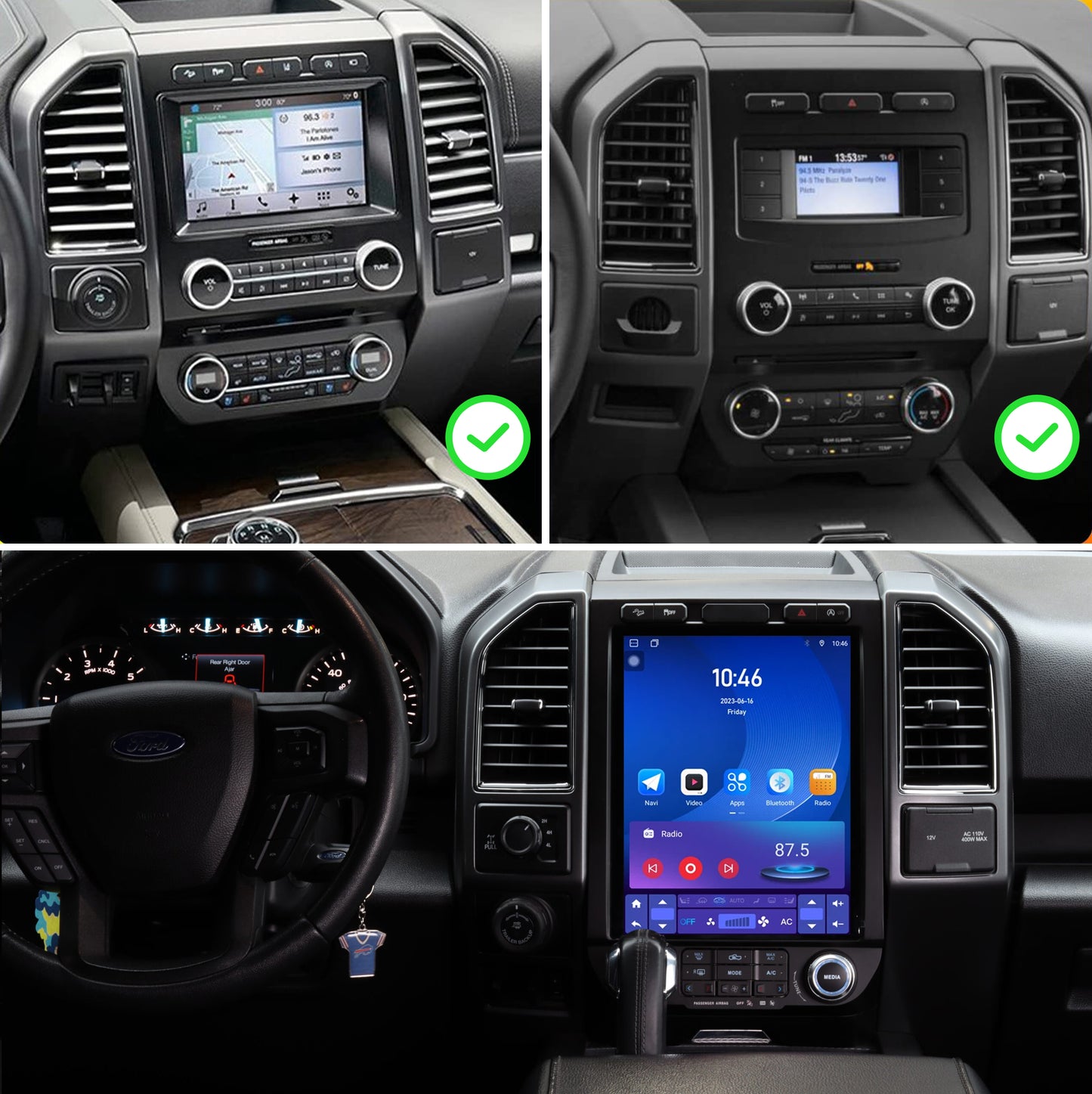 Idoing 12.1inch Android Radio Head Unit For Ford Expedition 2018-2021