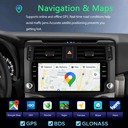 Idoing 10.3inch Android 13 Radio Head Unit Qualcomm Chip 8GB+128GB For Toyota 4Runner 2010-2021