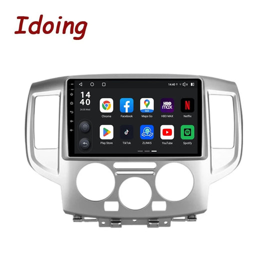 Idoing 9inch Android 13 Radio Head Unit Qualcomm Chip For Nissan NV200 M20 2009-2023