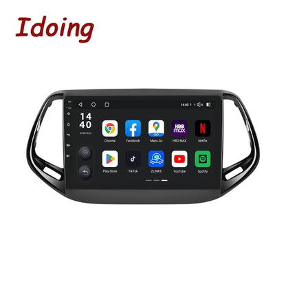 Idoing 10.2inch Android 13 Radio Head Unit Qualcomm Chip For Jeep Compass 2 MP 2016-2018