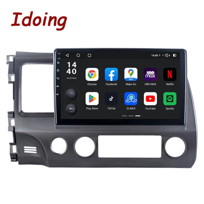 Idoing 10.2inch Android 13 Radio Head Unit Qualcomm Chip For Honda Civic8 FK FN FD 2005-2012