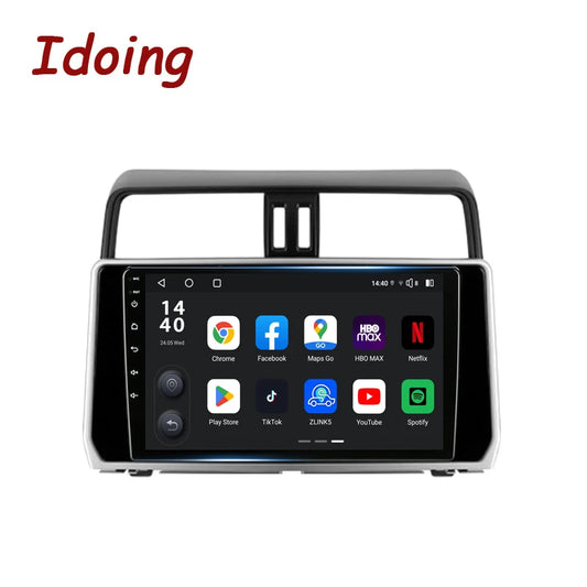 Idoing 10.2inch Android 13 Radio Head Unit Qualcomm Chip For Toyota Land Cruiser Prado 150 2017-2019