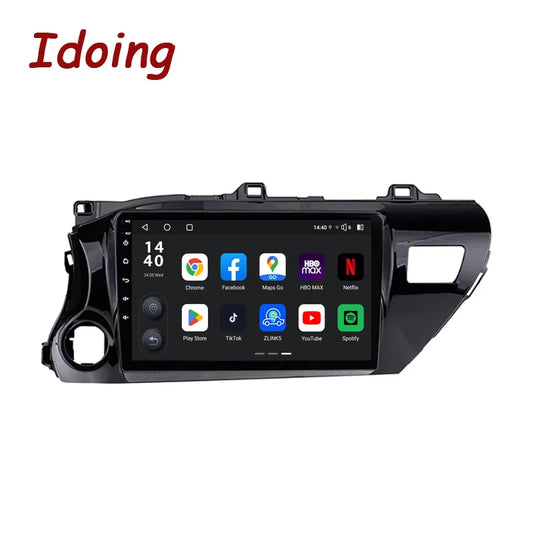 Idoing 10.2inch Android 13 Radio Head Unit Qualcomm Chip For Toyota Hilux Pick Up AN120 2015-2020