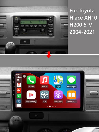 Idoing 10.2inch Android 13 Radio Head Unit Qualcomm Chip For Toyota Hiace XH10 H200 5 Ⅴ 2004-2021