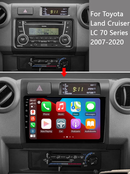Idoing 9inch Android 13 Radio Head Unit Qualcomm Chip For Toyota Land Cruiser LC70 Series 2007-2020