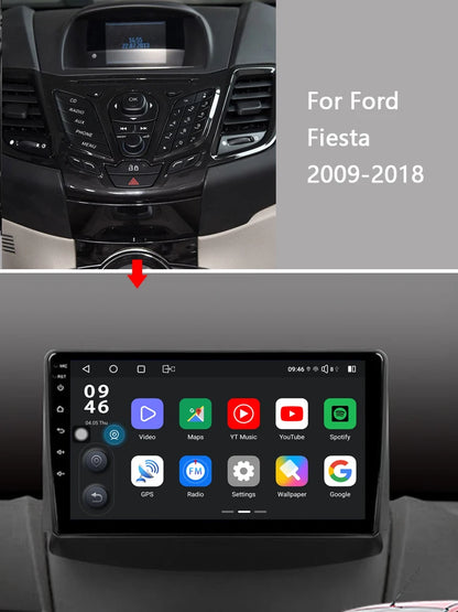 Idoing 9inch Android 13 Radio Head Unit Qualcomm Chip For Ford Fiesta Mk 6 2009-2018