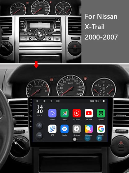Idoing 10.2inch Android 13 Radio Head Unit Qualcomm Chip For Nissan X Trail 2000-2007
