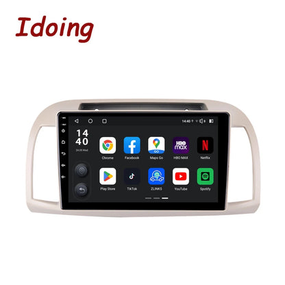 Idoing 9inch Android 13 Radio Head Unit Qualcomm Chip For Nissan March 3 K12 2002-2010