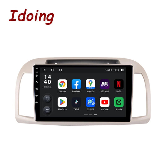 Idoing 9inch Android 13 Radio Head Unit Qualcomm Chip For Nissan March 3 K12 2002-2010