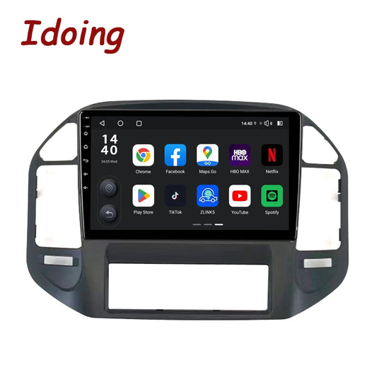 Idoing 10.2inch Android 13 Radio Head Unit Qualcomm Chip For Mitsubishi Pajero 3 V70 V60 1999-2006