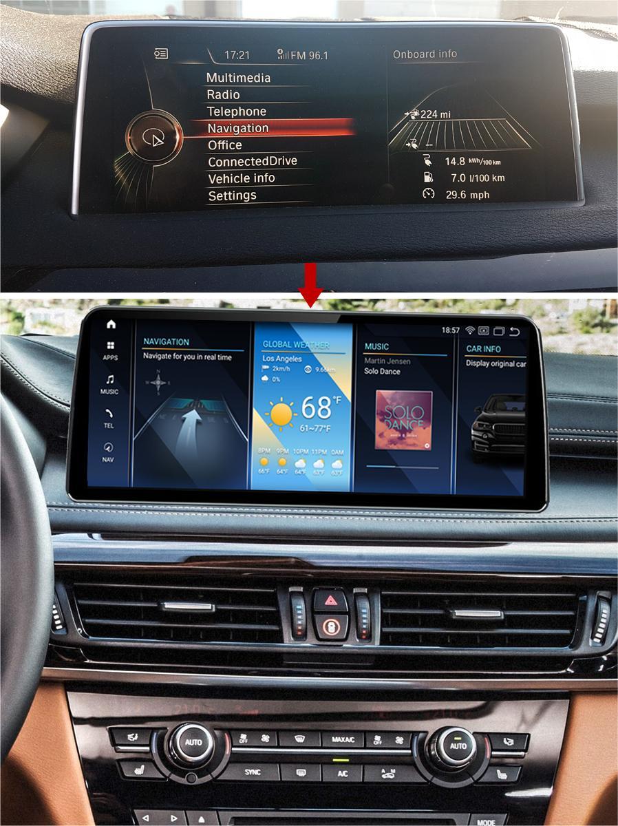 Idoing 12.3 inch Android 13 Qualcomm Chip Car Radio For BMW X5 F15 NBT 2014-2017 EVO 2017 2018 For BMW X6 F16 EVO 2017-2019