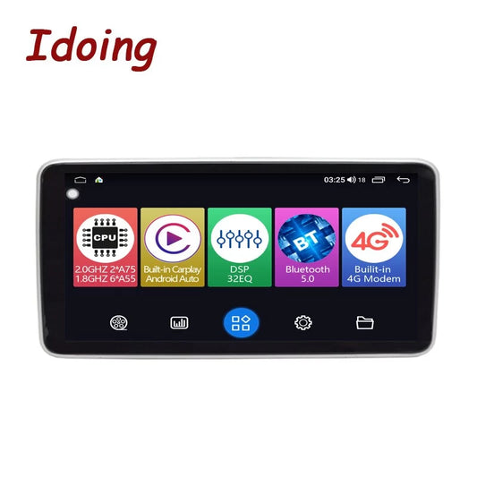 Idoing 10.25inch Android Radio Head Unit 4GB+64GB For Universal Car