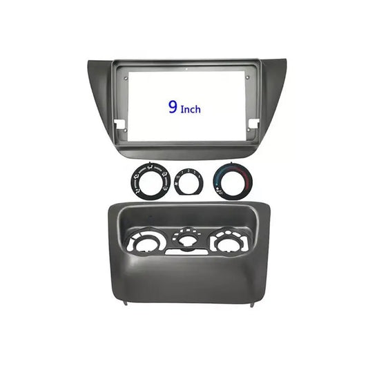 Idoing 9inch Android 12 Radio Dash Kit Trim Frame (Silver Gray) For Mitsubishi lancer ix 2006-2010