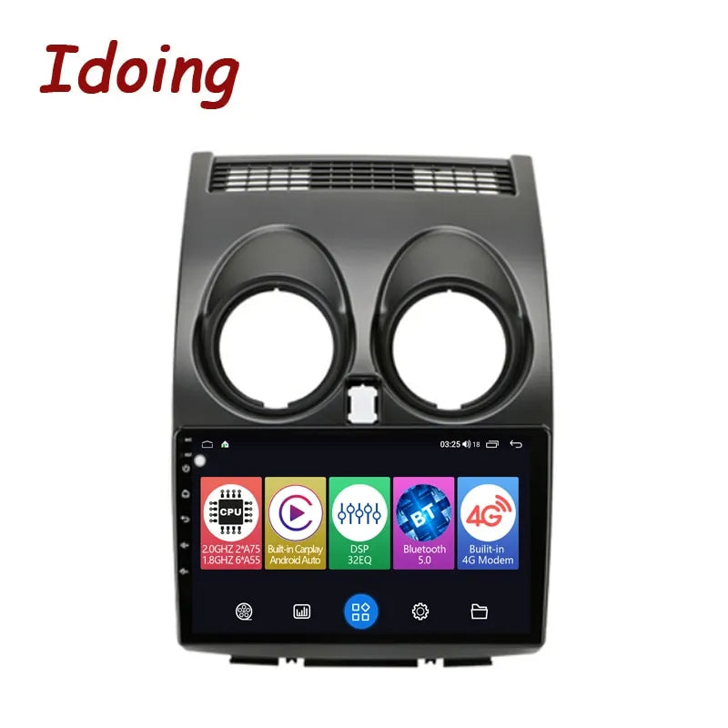 Idoing 9inch Android 12 Radio Head Unit For Nissan Qashqai 1 J10 2006-2013