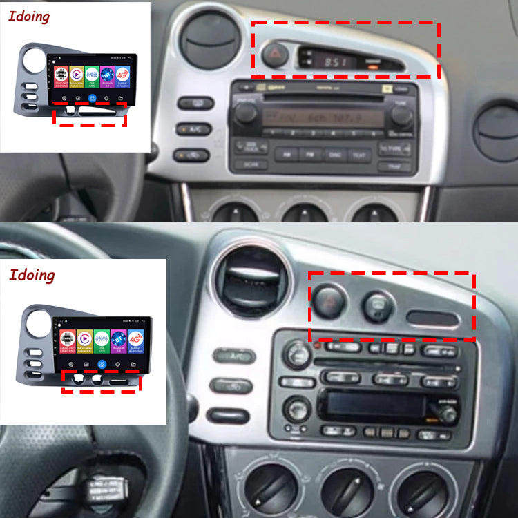 Idoing 9inch Android 12 Radio Head Unit For Toyota Matrix 2 E130 E140 Pontiac Vibe 2002-2008