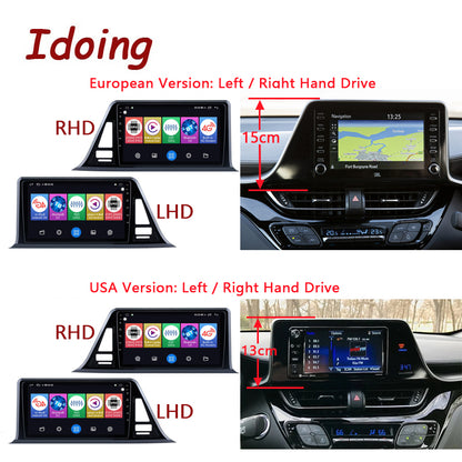 Idoing 9inch Android 12 Radio Head Unit For Toyota C-HR CHR RHD LHD 2016-2020