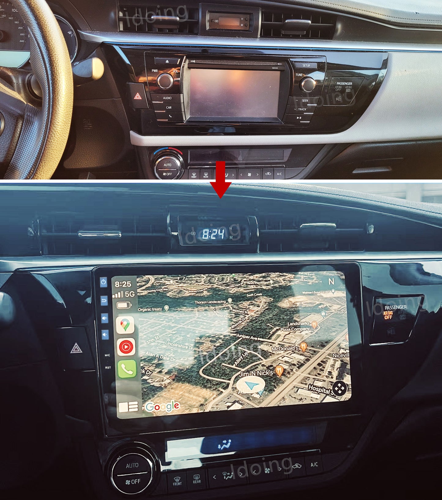 Idoing 10.2inch Android 12 Radio Head Unit For Toyota Corolla 11 2012-2016