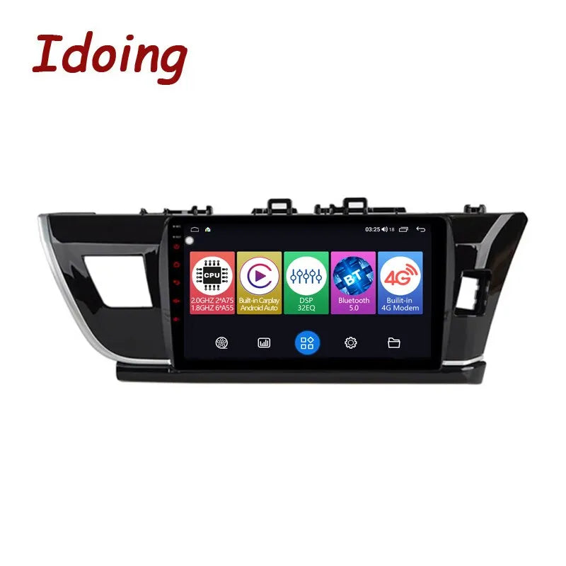 Idoing 9inch Android 12 Radio Head Unit For Toyota Corolla 2014-2016 E170 E180 Right Hight Drive